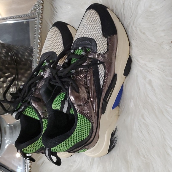 Dior homme green silver sneakers size 38 us 8 - Picture 6 of 17